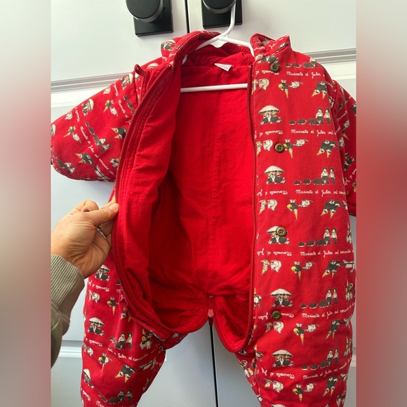Vintage Petit Bateu Red Snowsuit (Size 1AN/12 Months) - Picture 3 of 7